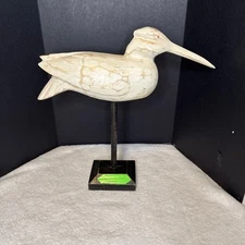 Vintage Hand Carved And Painted Shorebird Decoy - SandPiper Folk Art