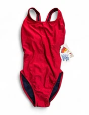 Sporti Swimsuit Size 34 Red  Lycra Xtra Life Competition Training One Piece