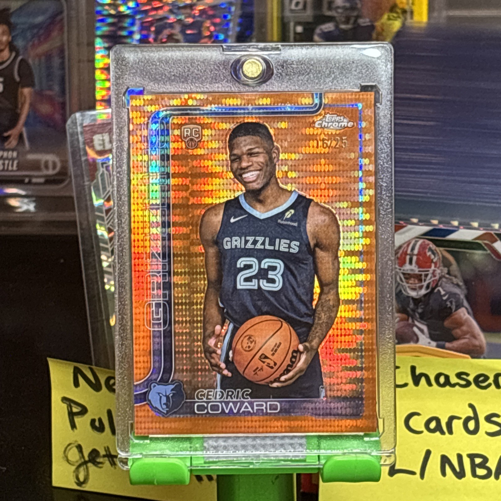 2025-26 TOPPS CHROME CEDRIC COWARD ROOKIE RC ORANGE PULSAR #’d 16/25 🔥 261