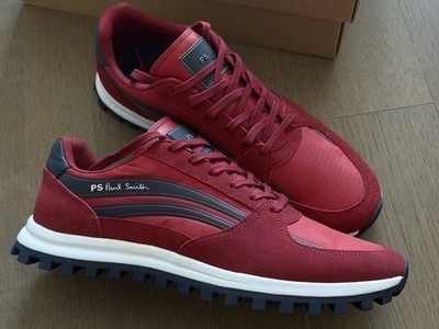 ORIGINAL PS Paul Smith Damon Red Suede Sneakers Shoes Men s US 10 EU 43 New, Box