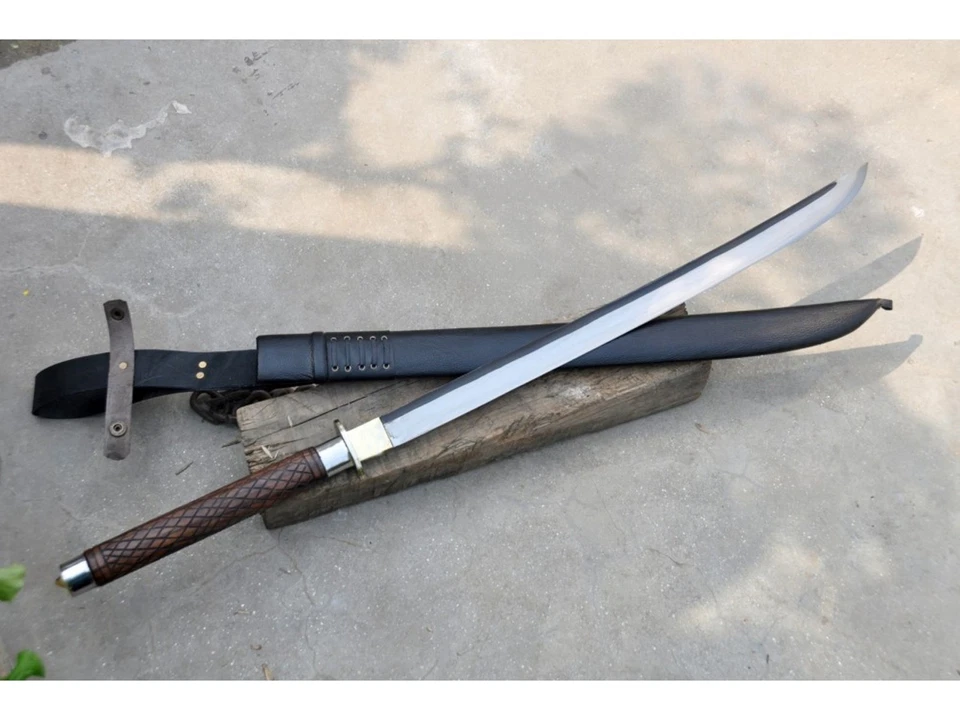 Espada Katana Samurai - Hoja curva de acero al carbono 5160 forjada a mano | Full Tang, S Foto 2 de 4