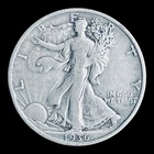1936-S Liberty Walking Silver Half Dollar