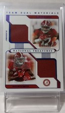 2021 Panini Team Dual Materials Jaylen Waddle, Devonta Smith #DM2 Blue 39/75 RC