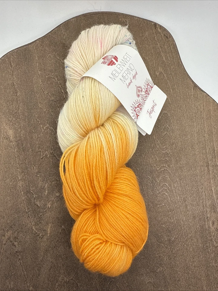 Lana Grossa Meilenweit Merino Sock Yarn Limited Ed. Hand Dyed Speckle Jasprit - Image 4 of 4