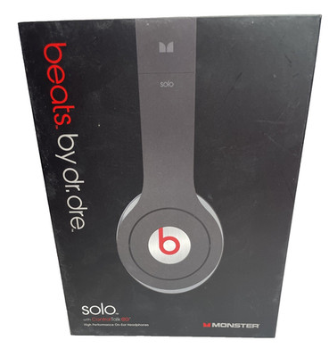 Beats by Dr. Dre Solo Monster Black Corded Black Red Over the Ear Headphones