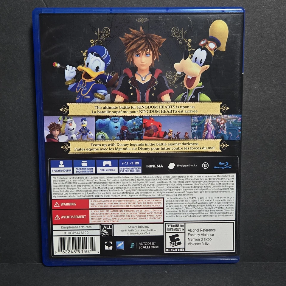 Kingdom Hearts 3 (Playstation 4) Cib Complete - Image 3 of 4