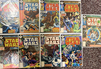 Star Wars Comic Lot 1977 #1,2,3 #7,8,9 first prints #13,14,15 first prints