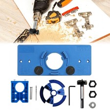 35mm Hinge Hole Jig Concealed Cabinet Door Drill Guide Kit Kitchen Cupboard DIY