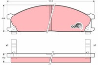 Bremsbelagsatz Scheibenbremse Cotec TRW GDB766 FüR UP Pick Nissan CX Terrano D22
