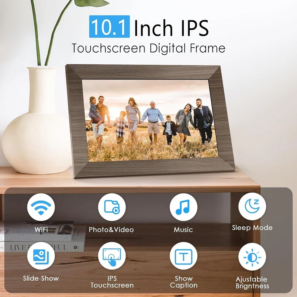 Elegant 10.1” Digital Photo Frame with Auto-Rotate & Photo Pairing Feature - Image 4 of 4