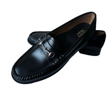 NEW GH Bass Horse Bit Weejuns Black Loafers Women's Size 9