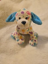 Ganz Webkinz 2010 Peace Puppy Plush 7 Plush HM440 Blue No Code Fast Shipping