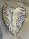 Vintage 1964 Royal Haeger Large Leaf Shape Ashtray Gold Tweed Glaze 22k 1003 Mcm