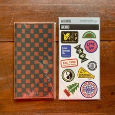 TRAVELER'S FACTORY Notebook ACE HOTEL Kyoto Refill Checkered Pattern  Stickers