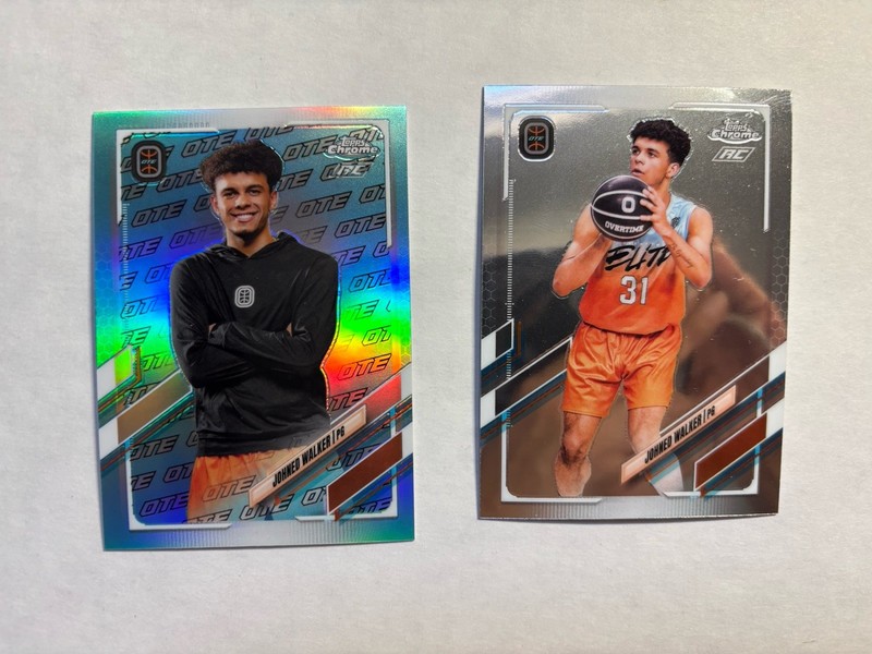 2021-22 Topps Chrome OTE Johned Walker RC Lot Of 2 Cards 