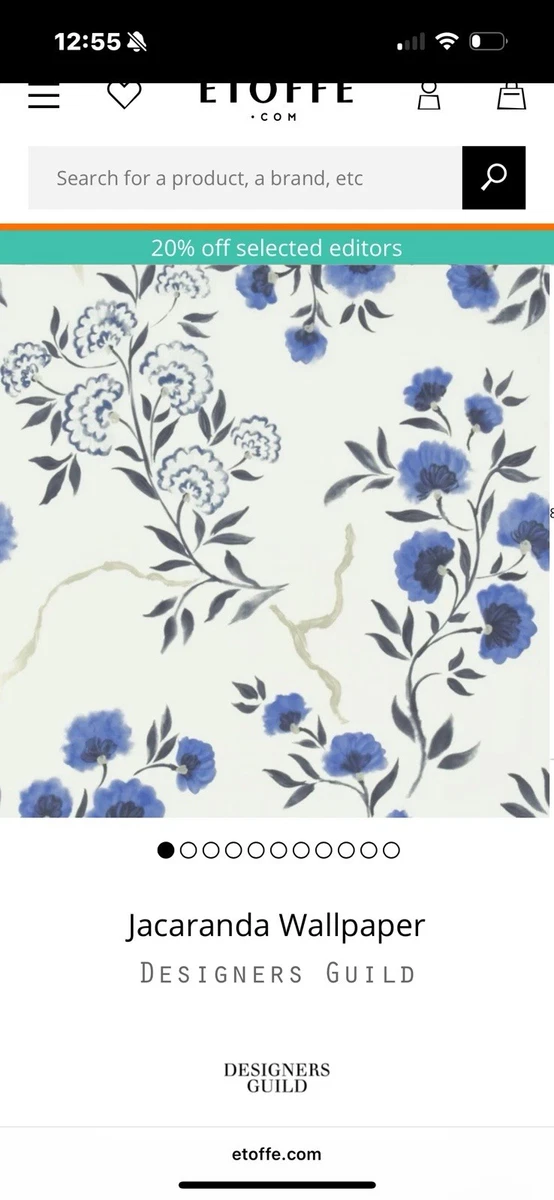 Designers Guild Seraille cobalt wallpaper X 2 Batch 210323