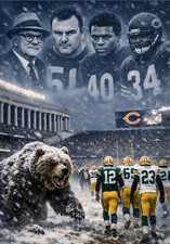 Chicago Bears vs Green Bay Packers NFL Football 13X19 quality photograph