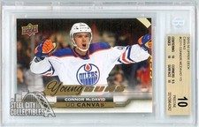 Connor McDavid 2015-16 Upper Deck Canvas Young Guns Rookie Card #C211 BGS 10