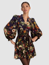 ALICE & OLIVIA (8) ANTONETTE MAGIC GARDEN GRADIENT MINI DRESS NWT MSRP$4958