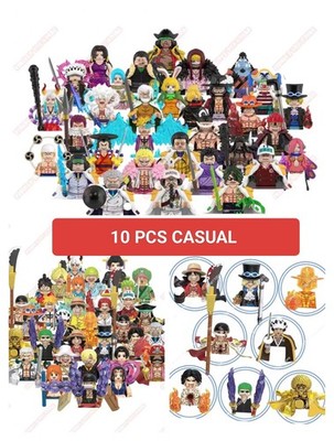 Action Figuren One Piece Block Building Lego Style 10 PCS RANDOM Toys Sammlung 