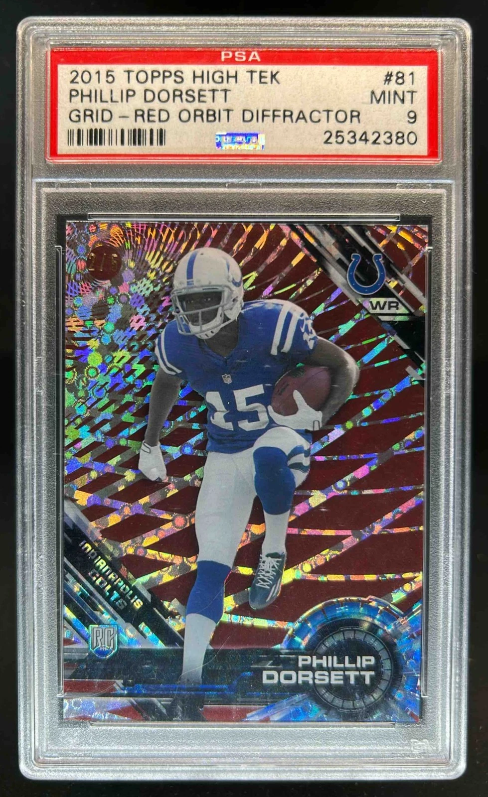 Phillip Dorsett Topps High Tek #81 Grid-Red Orbit Diffractor