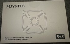 8 Pack Filter Replacements For Veken Pet Drinking Fountain