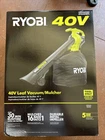 Brand New Ryobi 40 V Leaf Vacuum Mulcher Tool Only New Inbox Never Opened