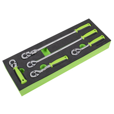 Sealey S01290 Ratchet Wrench Set 1/4''Sq 5pc Drive Flip Reverse