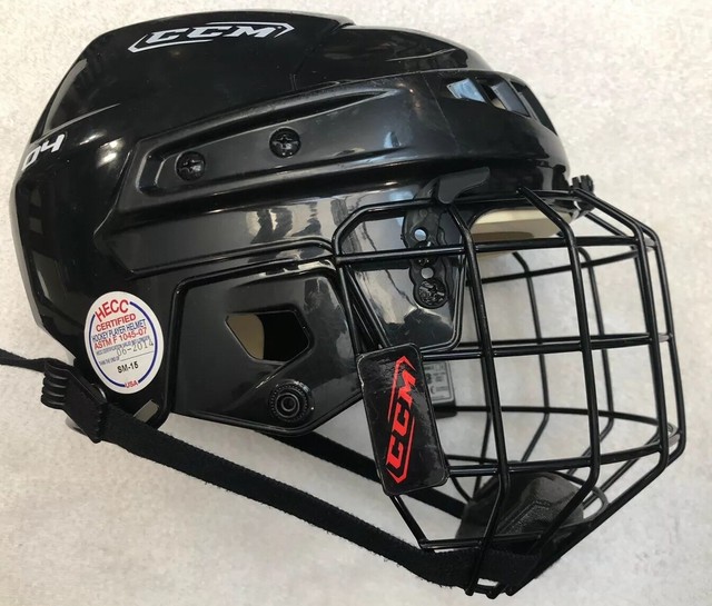 CCM VECTOR 04 YOUTH SMALL S SM HOCKEY HELMET BLACK WITH CCM CAGE SM15