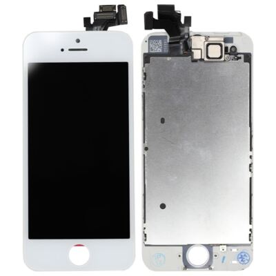 Für iPhone 5 - Komplettes LCD Display mit Kleinteilen - Weiß - Premium Qualität