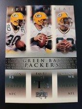 2002 Upper Deck Brett Favre Ahman Green Terry Glenn TRIPLE THREAT card #71
