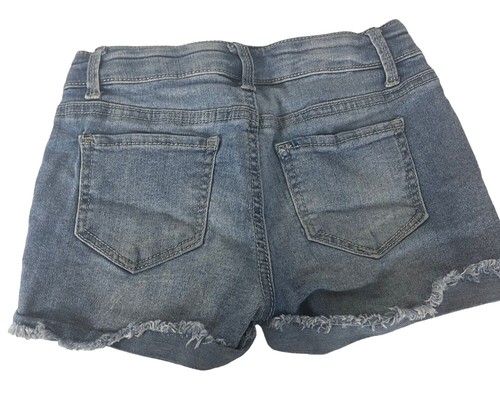 Pantalones Cortos Vanilla Star Niñas Talla 8 Niños Azul Denim Dobladillo con Puños - Imagen 2 de 6
