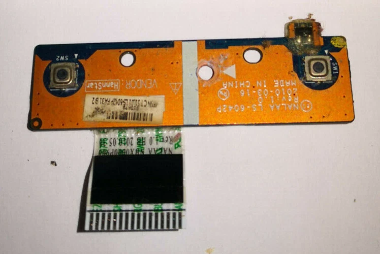 Bouton Power On/off De Rechange Pour Toshiba L670 / C670 - Modèle LS-6044P, Occasion Avec Garantie 6 Mois