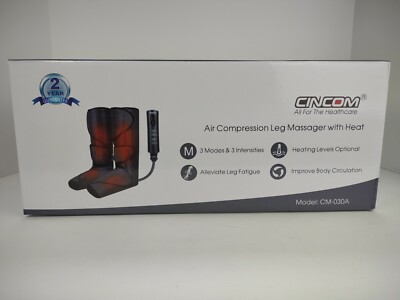 CINCOM Foot and Leg Air Compression Leg Massager with Heat & 3 Modes, CM-030A