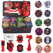 Bey Battling Top Burst Gyro Toy Set 12 Spinning Tops 4 Launchers Combat Battl...