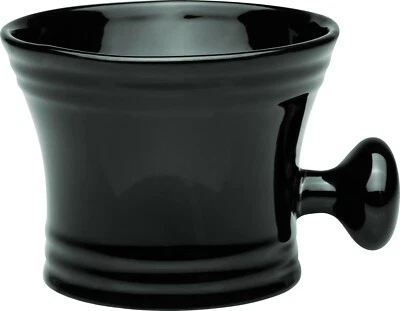 ERBE SOLINGEN Rasierschale mit Henkel Keramik schwarz für Rasierseife Germany