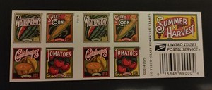 US Stamps Scott # 5004-5007b Booklet Of 20 MNH, Summer Harvest, Free Shipping!