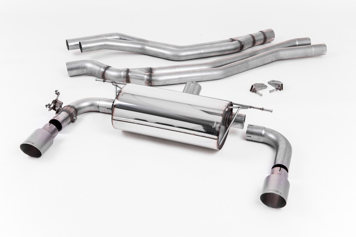 Milltek Non-Res Cat Back Exhaust Titanium Tips for BMW M240i F22 NON-GPF