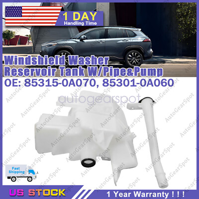 Windshield Washer Reservoir Tank W/Pipe&Pump FIT Toyota Corolla Cross 2022-2024