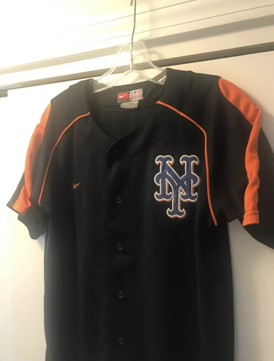 Nike Black NY Mets Jersey Youth Size Large L 16-18