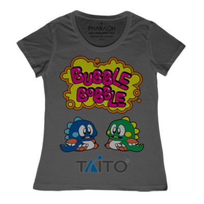 Damen Bubble Bobble Retro Gaming T-Shirt SNES Nintendo Vintage MegaDrive 16 Bit