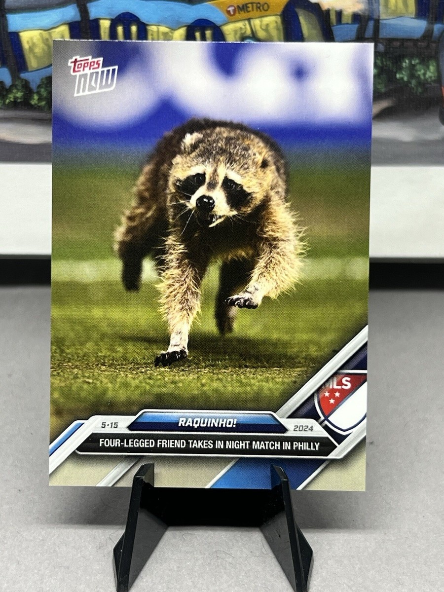 洛南 高校 RAKUNAN RACCOONS リバーシブル Raquinho! 2024 MLS Topps Now #55 Philadelphia Union NYC FC Raccoon