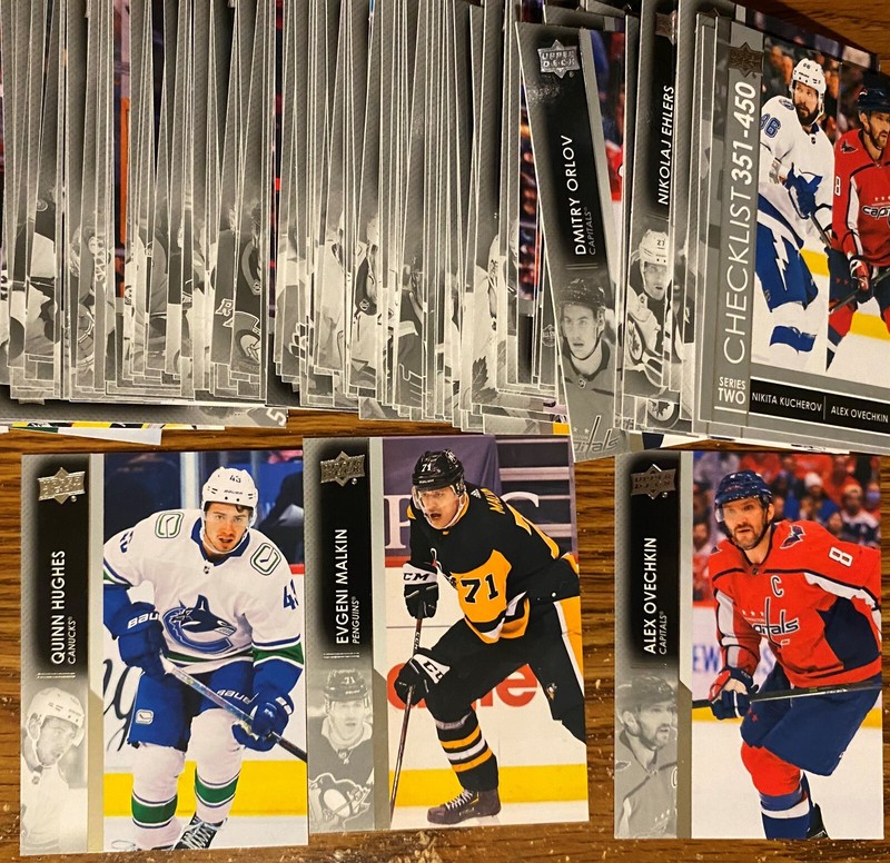 2021-22 UPPER DECK COMPLETE SET SERIES 2 #251- 450 (NO SP'S) OVECHKIN MALKIN
