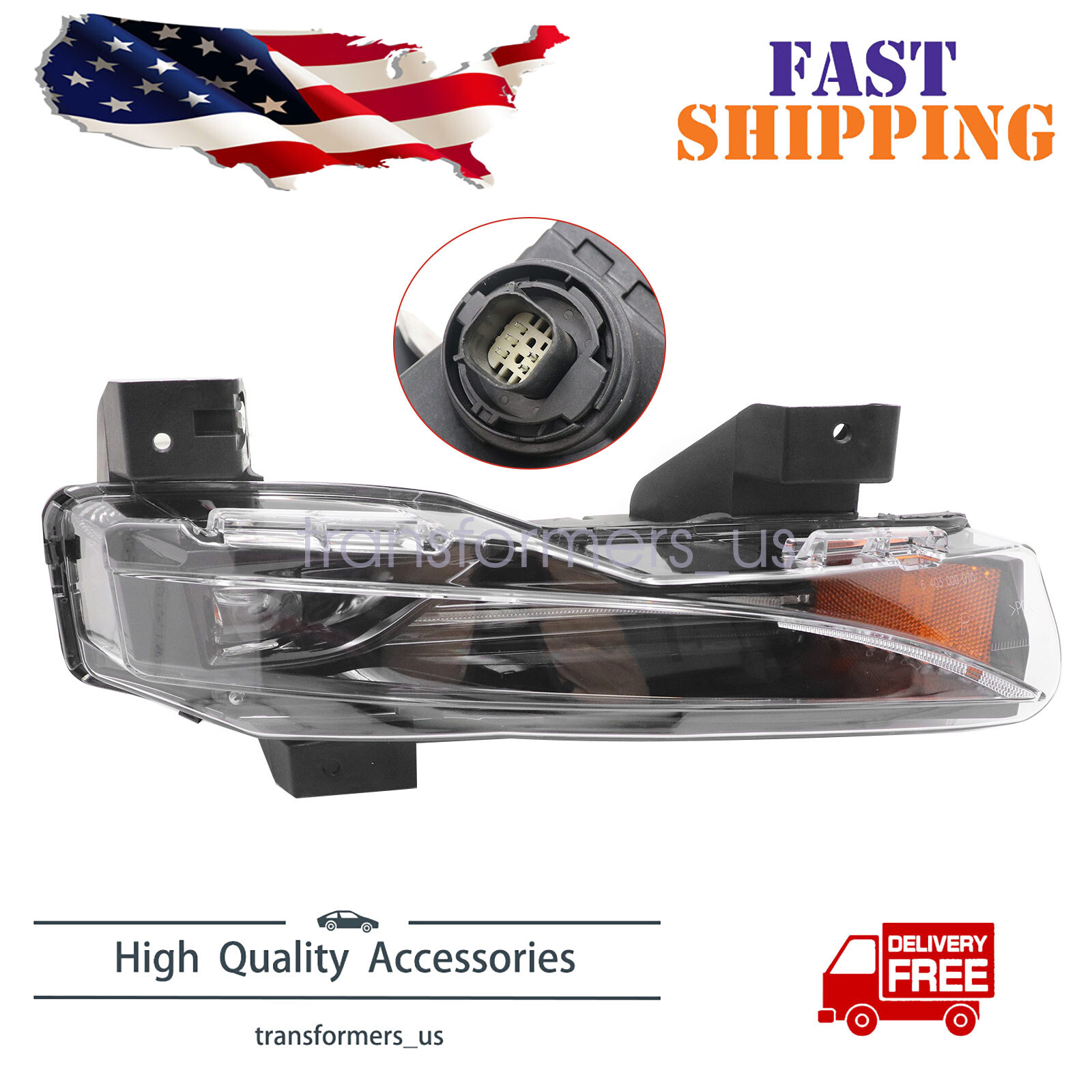 NEW FOR 2021-2024 TESLA MODEL X FRONT RIGHT LED FOG LIGHT ASSEMBLY 1621195-00-C