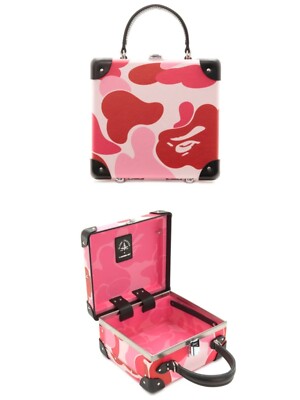 A BATHING APE [BAPE x GLOBE-TROTTER] LONDON SQ Bag Mini Trunk Pink
