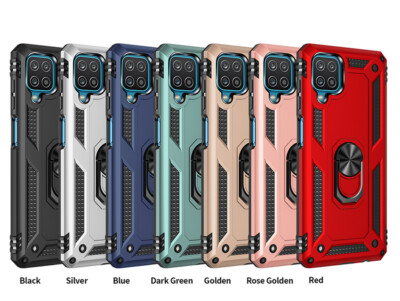 For Samsung Galaxy A12 5G Case Shockproof Armor Magnetic Ring Holder Stand Cover