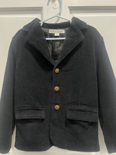 HOPE HENRY Corduroy Black Blazer Sport Coat Brown Buttons SIZE 6 BOYS PreLove