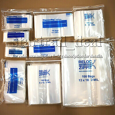 100 Small 3"x 5" Plastic Ziplock Bags 2 MIL Ziploc BAG sealable