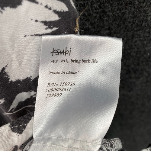 KSUBI Anti Kawaii Resort Mens Medium Short Sleeve Button Up Shirt Hawaiian Grey - Picture 7 of 13