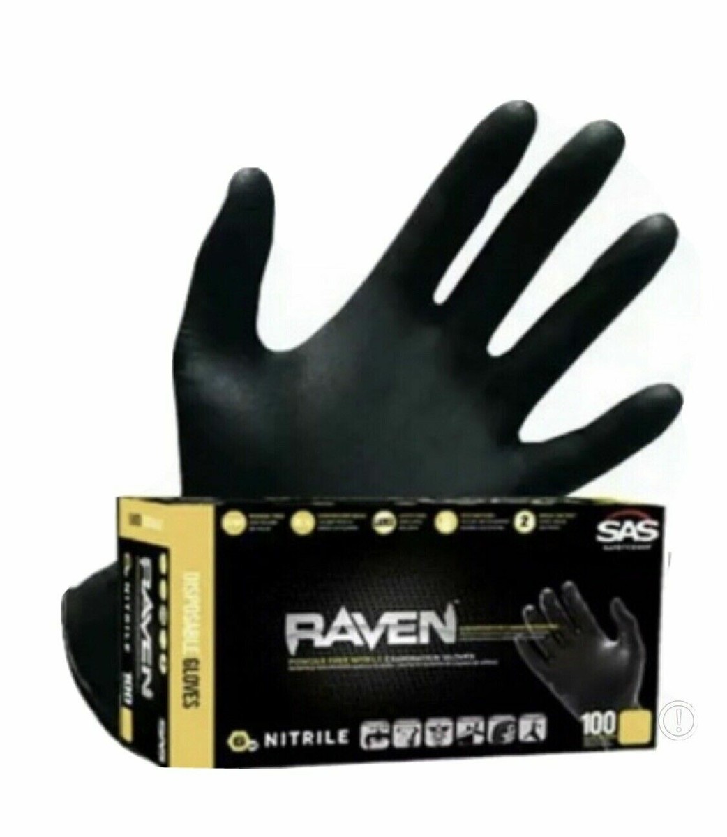 Examination Gloves Amazon Hand E Nitrile Gloves Dura-Gold HD Black